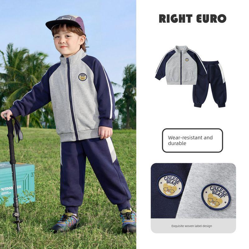 Right European Boys' Academy Striped Suit Children's Spring and Autumn Casual 2026 New Baby Boys' Two-Piece Set