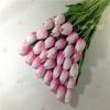 Free Shipping 31PCS/LOT PU Mini Tulip Artificial Flower Real Touch Wedding Floral Bouquet Christmas Home Party Decoration Gifts