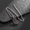 Retro Gothic Neptune Poseidon Trident Necklace Ukraine National Emblem Pendant Men's Amulet Good Luck Fashion Jewelry