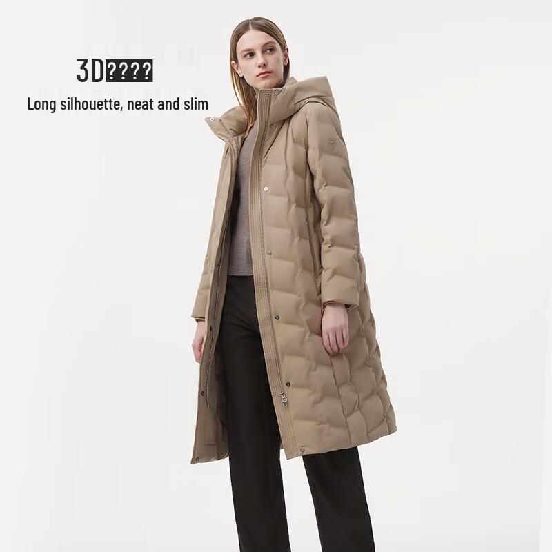 Tamboer Women's Mid-Length Hooded Down Parka