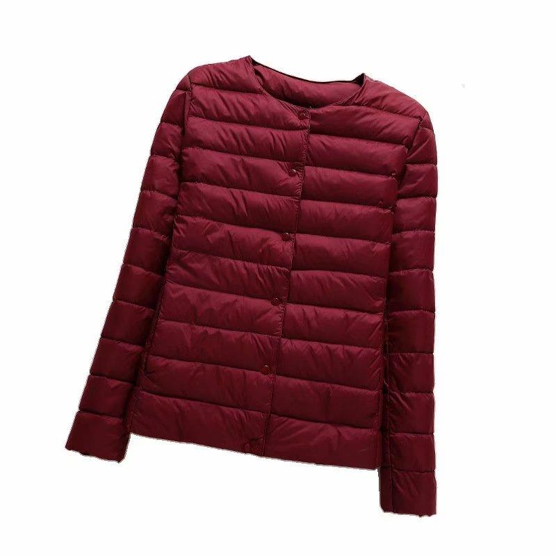 Winter Womens Down Jacket Ultra Light Duck Down Coat Short Autumn Slim Short Puffer Jacket