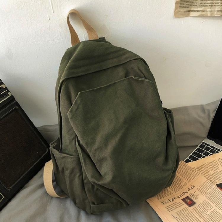 Vintage Canvas Backpack Daypack Convenient and Practical for Work and School