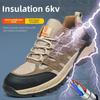 Labor Insurance Shoes for Men, Breathable Lightweight Insulated Shoes, Electricians with Anti-smash, Anti-puncture Wear-resistant Anti-odor Work Shoes