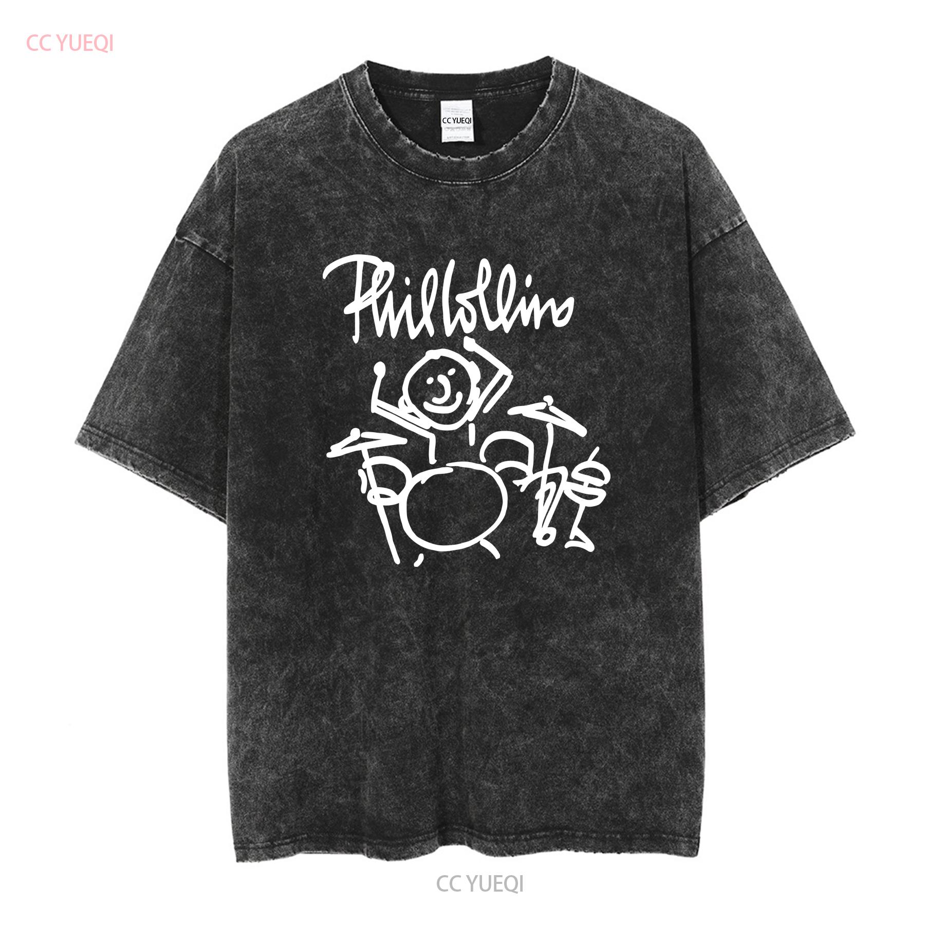 

Vintage Phil Collins T Shirt Mens Medium Black 1997 Tour Drums Rock Band 90s vintage Washed Soft streetwear Breathable graphic 3XL