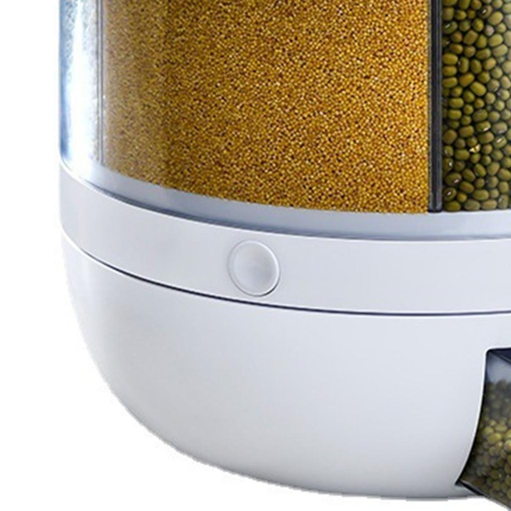 Grains Separate Storage Box Sealed Rotating Rice Bucket Home Insect Damp Proof Rice Storage Tank L 27x27cm 10.6x10.6in