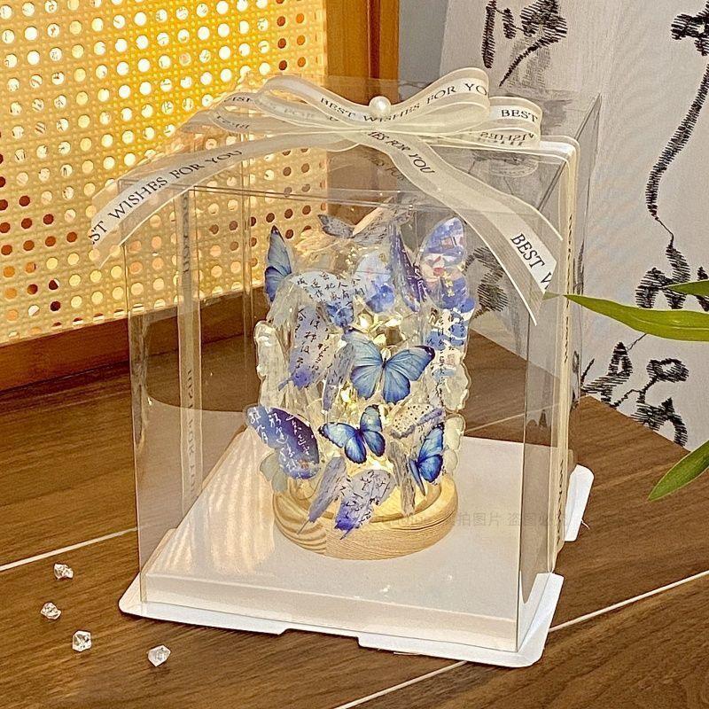 Romantic Qixi Butterfly Lamp Gift Set for Girls & Couples: Decor & Birthday Surprise