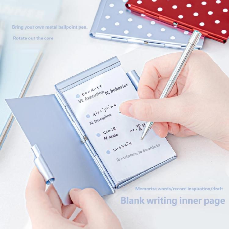 Pocket Journal Metal Writing Notepads With Ballpoint Pen For Students And Business Workers Daily Note Taking Journaling