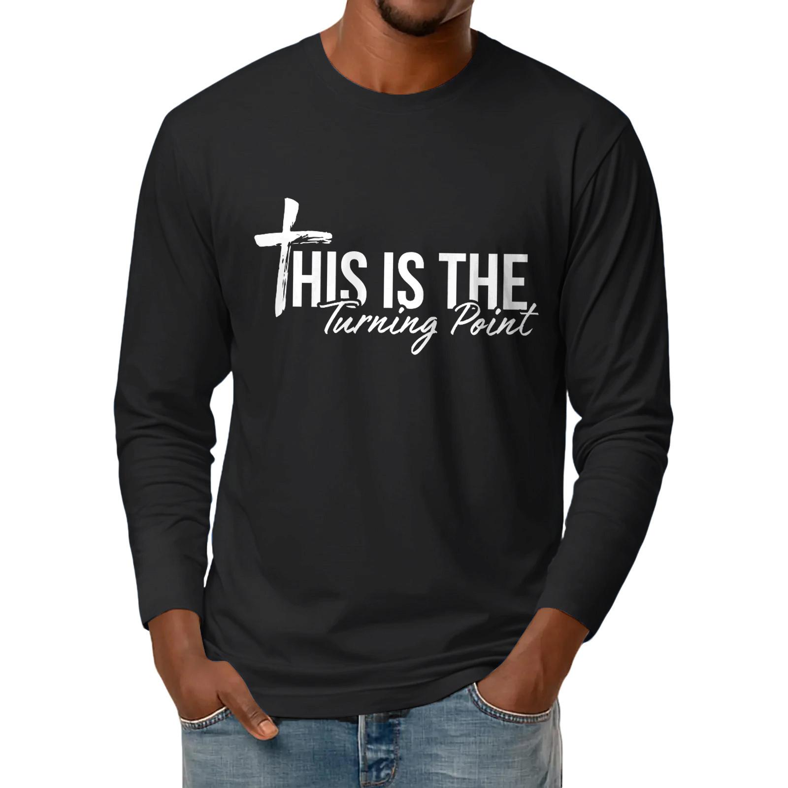 

Мужская базовая футболка с круглым вырезом и длинным рукавом для ношения под низ M белый