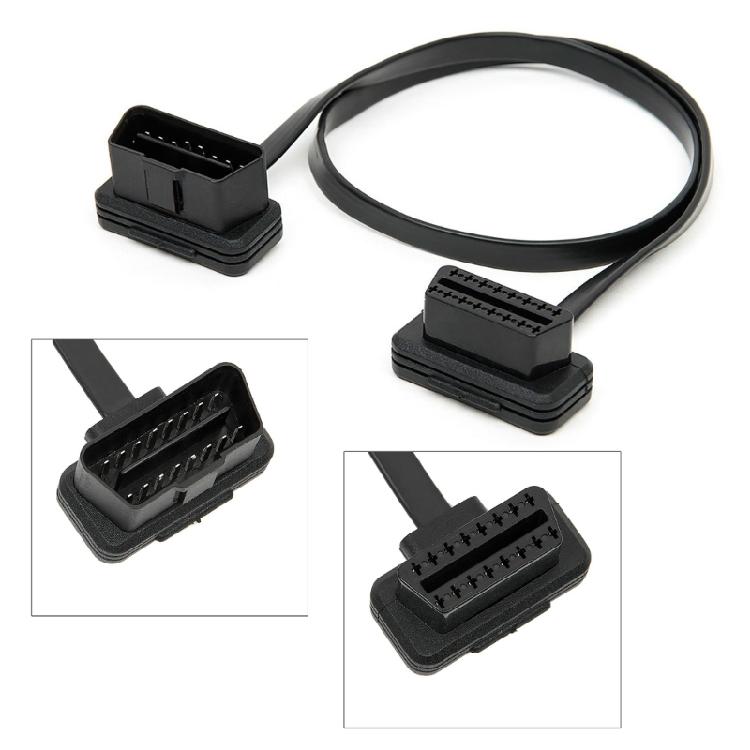 Car Diagnostic Extender Cord Adapter OBD OBDII OBD2 Male To Female 16 Pin Socket