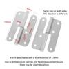 1pair 4 Inch Thick Stainless Steel Round Corner Detachable Hinge Bedroom Wardrobe Room Door Fireproof Flat Hinge
