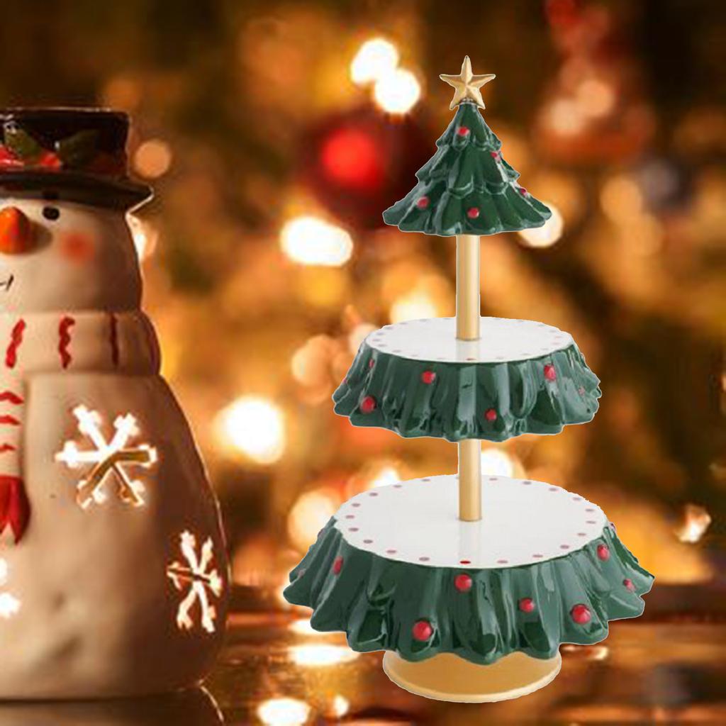 Merry Snack Bowl Stand Storage for Christmas Decor Party Decorations
