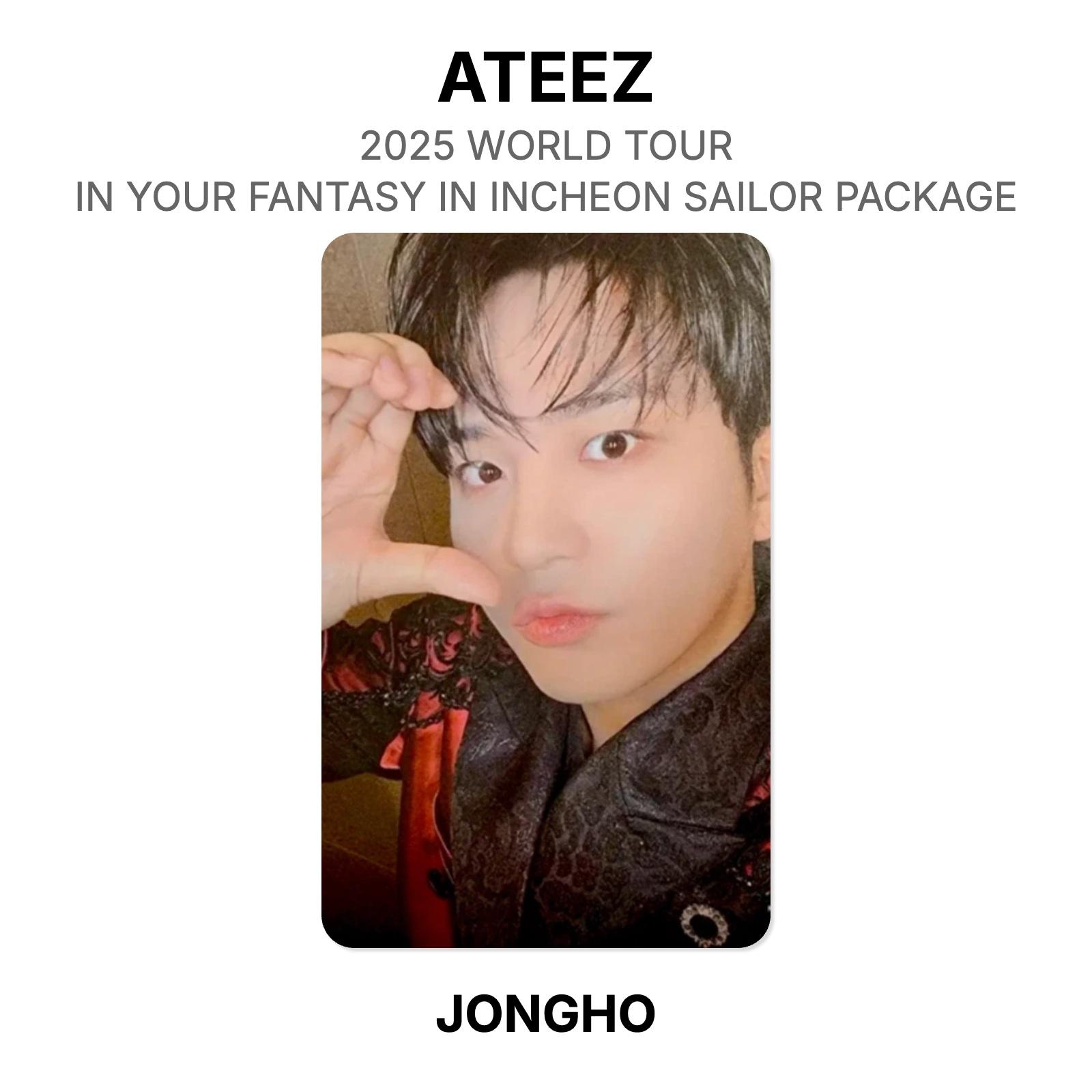 ATEEZ 2025 WORLD TOUR IN YOUR FANTASY IN INCHEON SAILOR PACKAGE Official Photocard JONGHO