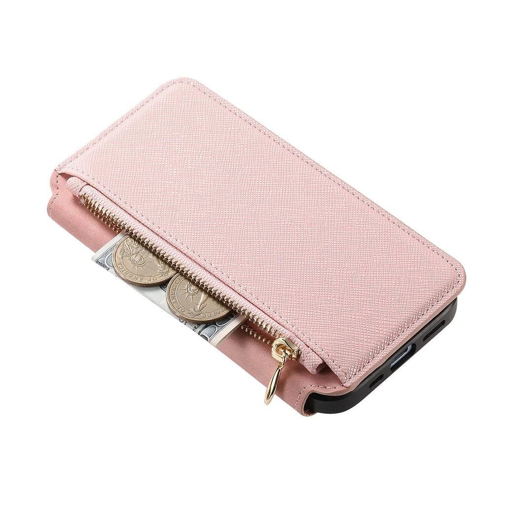 CASENEO For iPhone 16 Pro Case Cross Texture Leather Detachable Magnetic Phone Cover