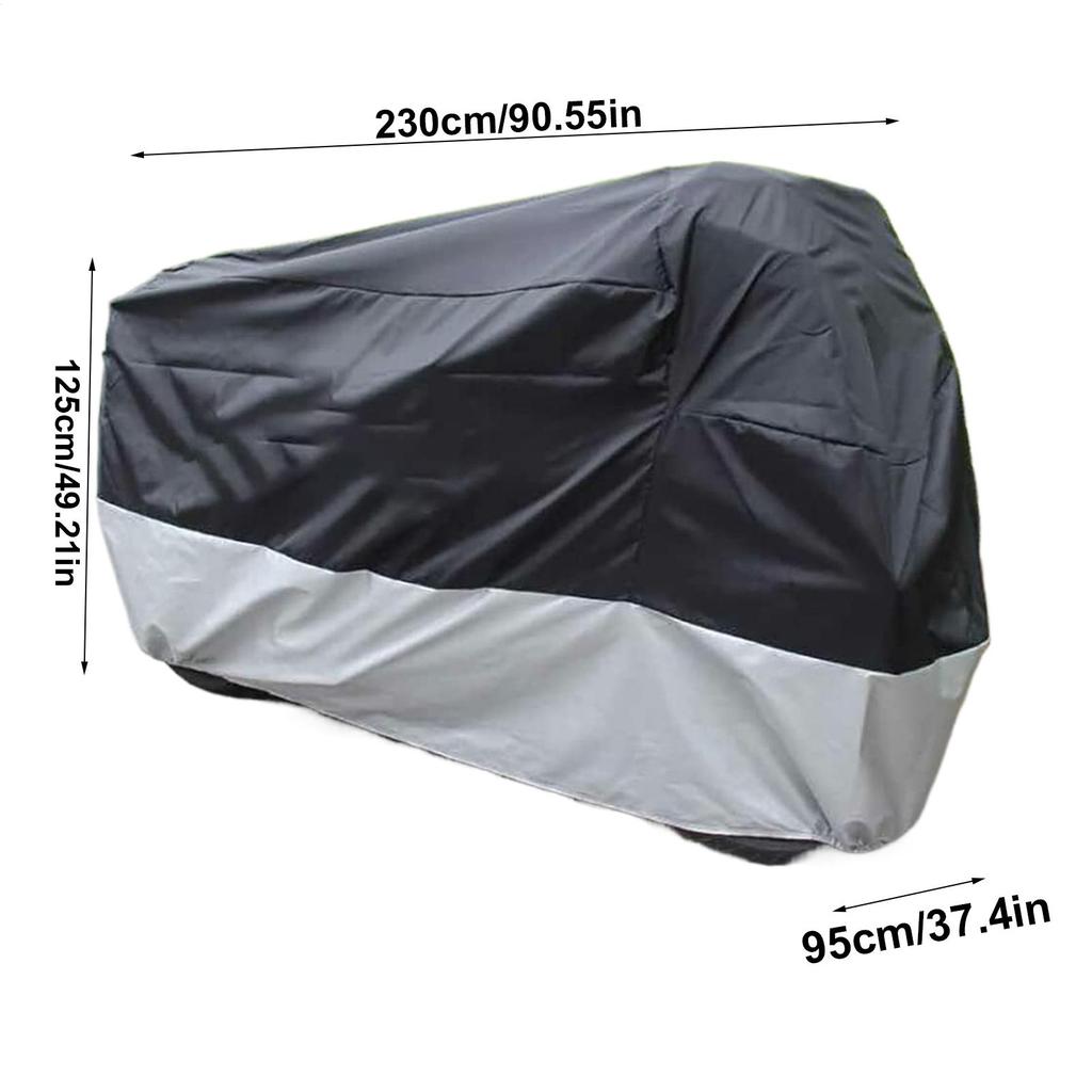 Motorcycle Cover Heavy Duty Lightweight Waterproof Cover All Season Windproof Storage Protector With Lock-Holes For Garage