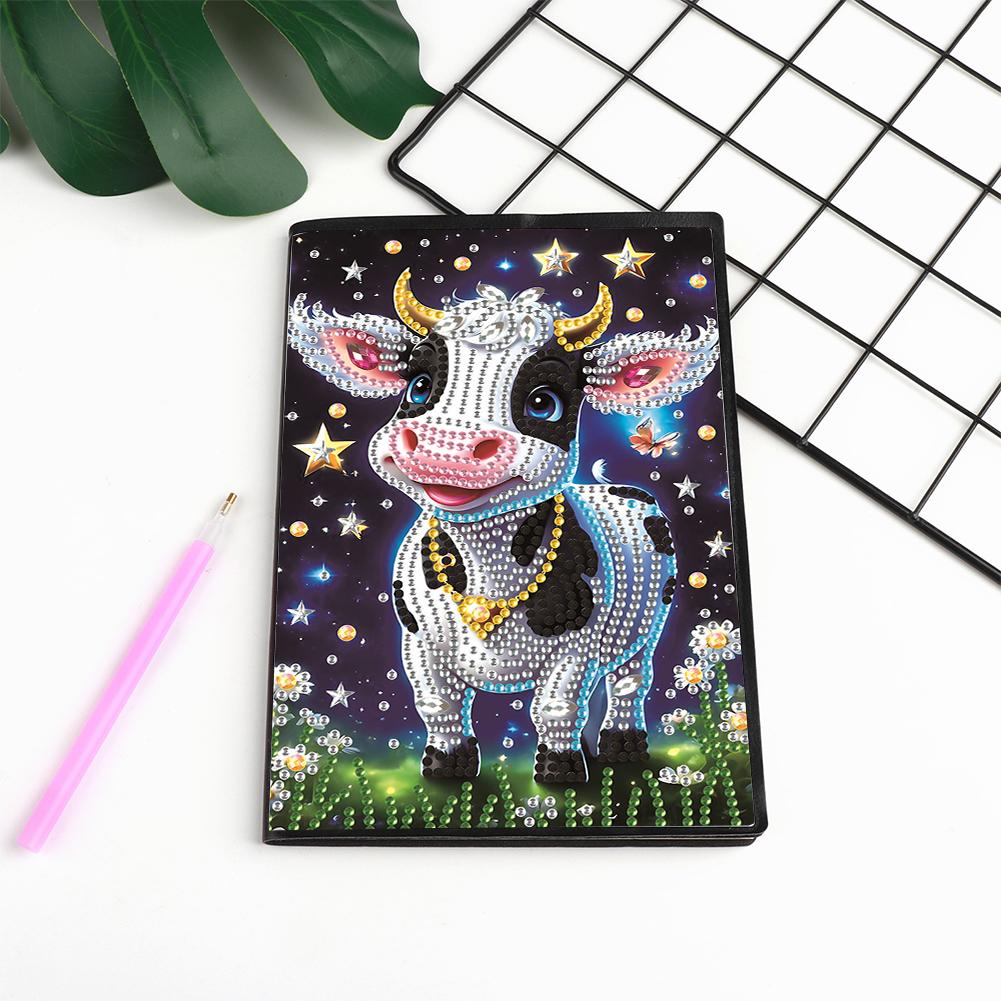 Cute Animal 5D Diamond Painting Notebook DIY Diamond Art Diary Book Journal Notebook Diamond Art Diary Book for Adults Kids