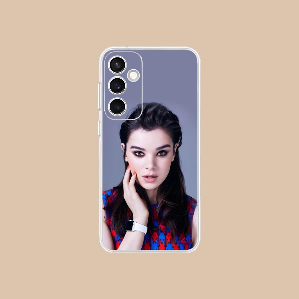 Hailee Steinfeld Clear Mobile Phone Case for Samsung Galaxy S25 S24 S23 S22 S21Plus FE Ultra Colorful Cover