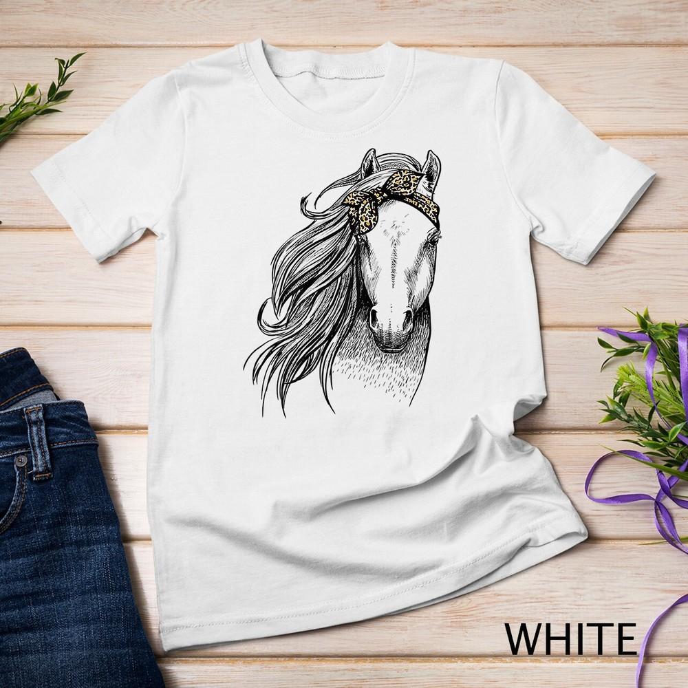 

Horse Leopard Face Horseback Riding Horse Lover Girls Women Unisex T-shirt XL
