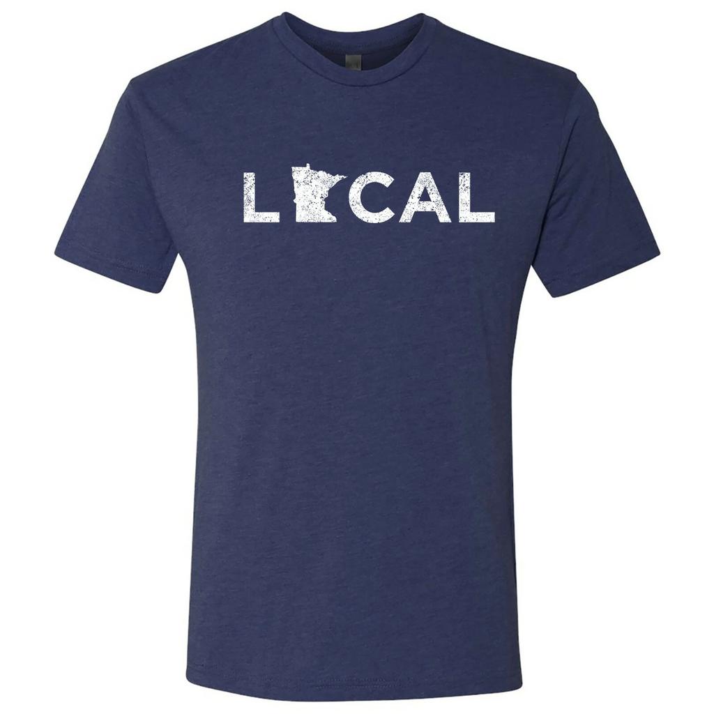Minnesota Local - USA State Pride Canvas Triblend T Shirt - Vintage Navy