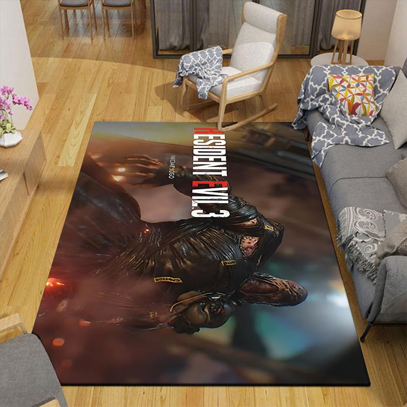 1Pc Resident Evil 3 Nemesis Pursuit Rug, Office Carpet Indoor Outdoor Doormat, Non-Slip, Comfortable, Living, Christmas Halloween, Xmas Gift S1535