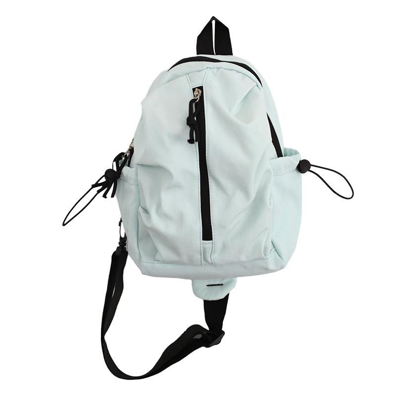 Casual messenger bag Simple and versatile men's and women's outdoor sports breast bag Large capacity student shoulder messenger bag
