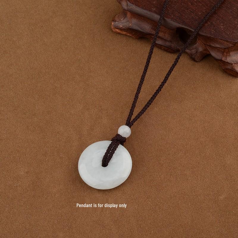 High-Grade Woven Necklace Rope for Men and Women - Versatile Style Ring and Jade Pendant Accessory