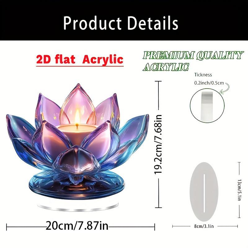 1 ks 2D akrylová ozdoba na stůl ve tvaru lotosového květu, dekorace do pracovny/kanceláře, montážní díly