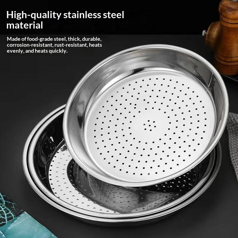 Stainless Steel Steamer Tray Food Grade Material Even Heat Transfer For Home Steaming Buns Vegetables