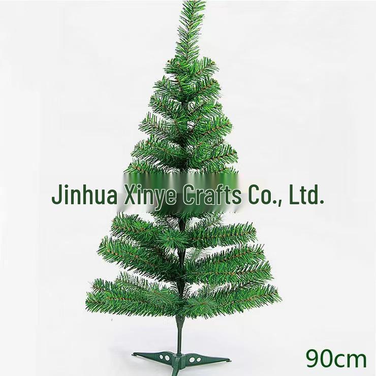 1.8m/2.1m Encrypted PVC Christmas Tree with Ornaments - Green Holiday Decoration Item