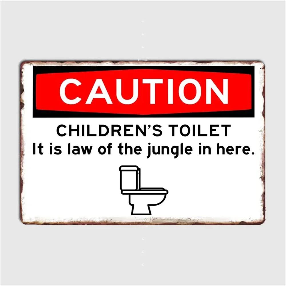 Lustiges Toilette Metallgemälde Blechschild Retro Bild Vintage Korrosion Plakette Brett Man Cave Café Bar Kino Badezimmer Wanddeko