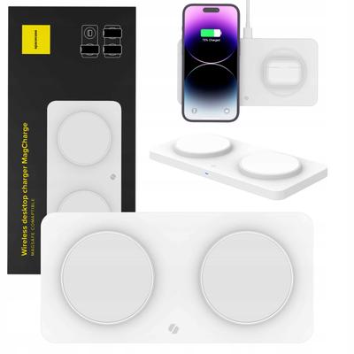 Sc Chargeur Double Sans Fil Magcharge Wm3W Blanc