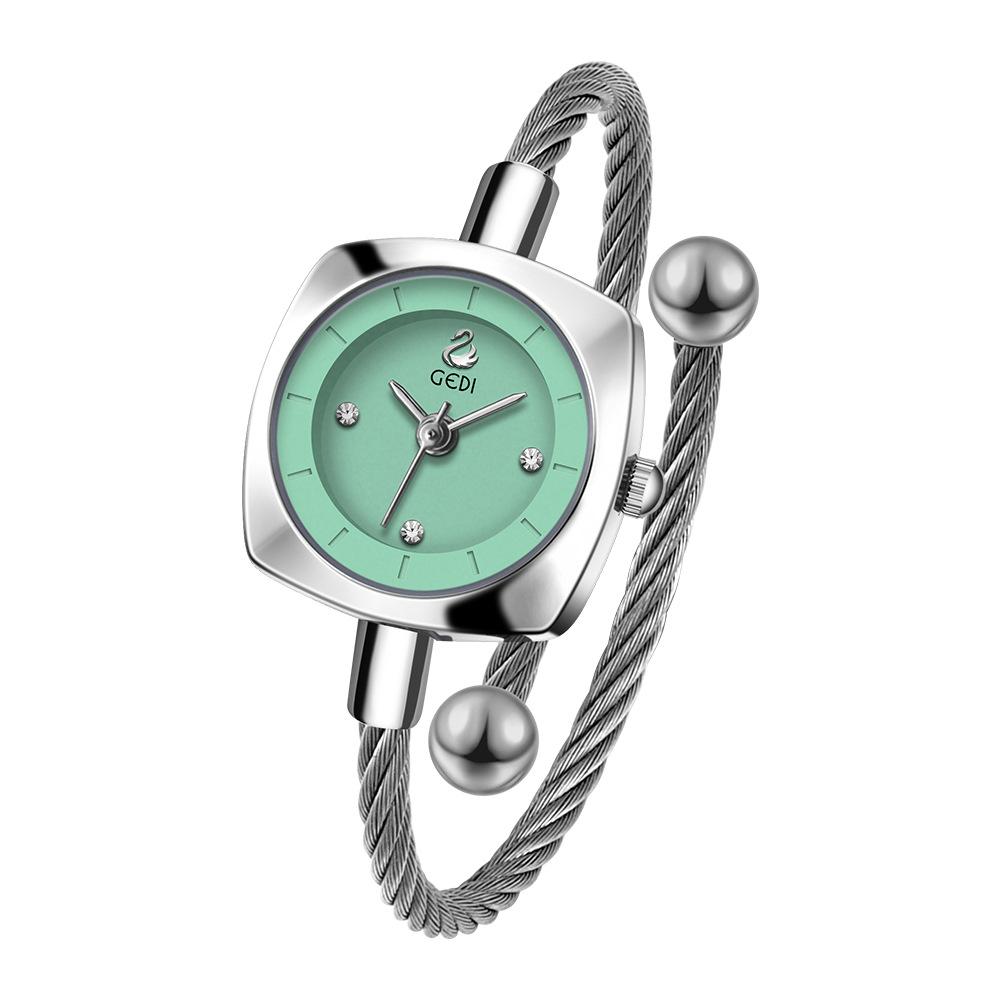 Niche Exquisite And Small Creative Metal Woven Rope Bracelet Watch Niche High-End Swan Quartz Watch