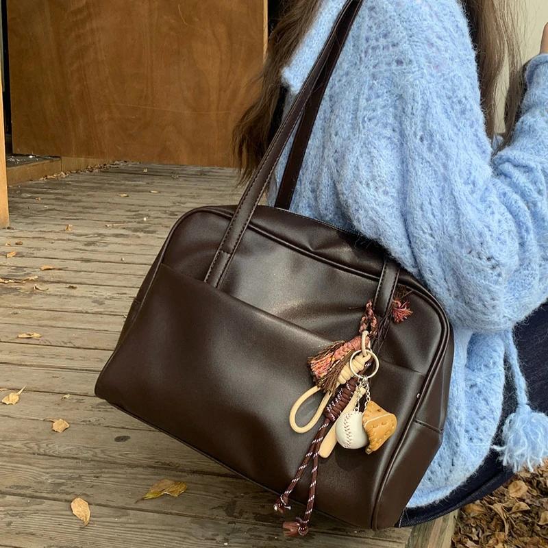 Korean Style Large Capacity Single Shoulder Women's Bag Versatile Vintage Underarm Bag Autumn   Arrival Tote Bag