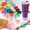 SW 2PCS 7.0CM Water Cup Silicone Boots Thermos Protective Cover Silica Gel Bottom Sleeve Anti-Slip Scratch-resistant for Stanley