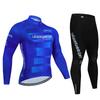Tour De Italy D'ITALIA Men's Cycling Set Long Sleeve Jersey Quick-Dry Road Bike Suit with Pockets Spring Autumn Cycling Clothing