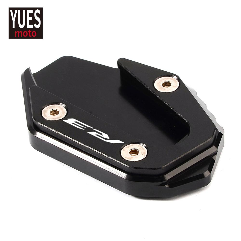 Motorcycle Accessories CNC Aluminum Side Stand Kickstand Extension Enlarger Plate stands For YAMAHA YZF R3 ABS 2015-