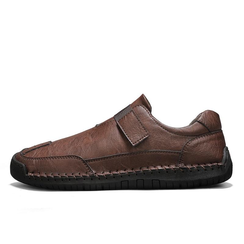 

2026 New Men s Fashion Casual Loafers - Ultra Fiber Leather Slip-On with Non-Slip Rubber Sole & Comfort Insole for Daily Driving 38 коричневый