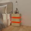 LED Nightstand in Sonoma Oak 45 x 35 x 67 cm Particleboard