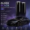 Premium Glossy Bright Black Self-adhesive Vinyl Car Wrap Film Vehicle Decal Paper Based Package Auto Decor Film Air Bubble Free
