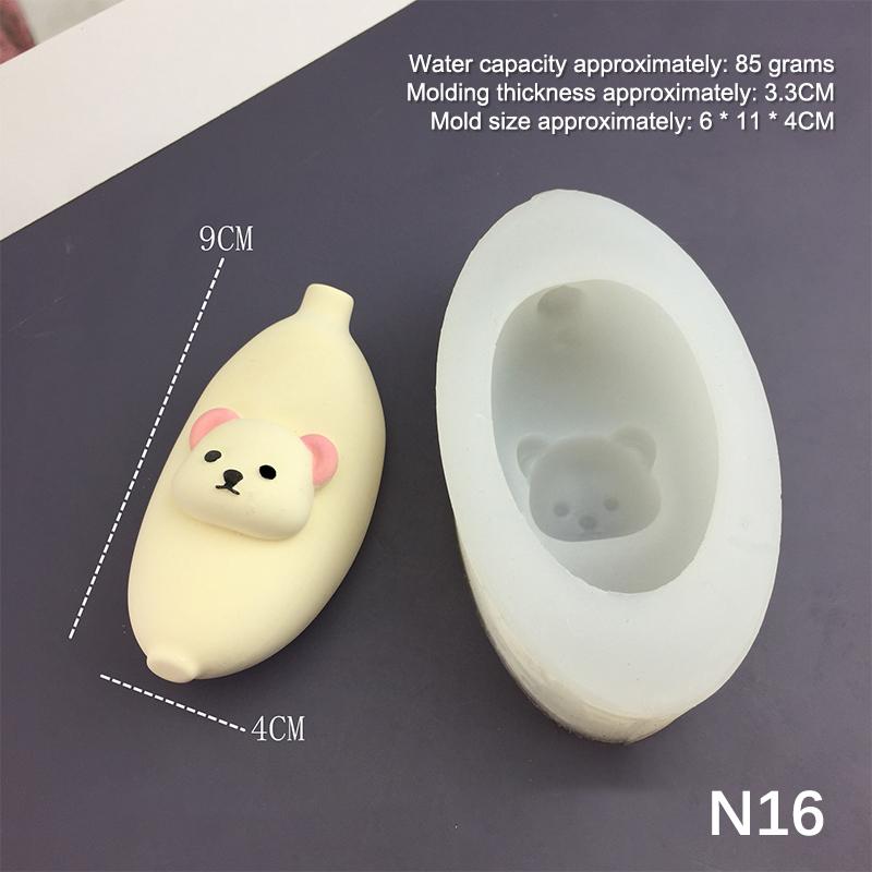 Cartoon Tier Hase Kätzchen Silikonform zum Backen Eierbissen Muffinblech Schokoladenkuchen Pie Backwerkzeuge Kerzenformen