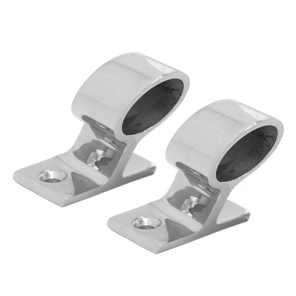2PCS Stanchion Hand Rail Fitting 316 Stainless Steel Mirror Polishing Rustproof for Boat Yacht Marine 22mm 7 8in