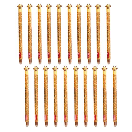 20Pcs Cartoon Animal Erasable Gel Pens for Kids 0.7mm Cute Cap