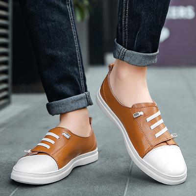 Leather Fashion Walking Shoes Men Hot Sale Mens Slip On Shoes All-match Male Comfortable Loafers Classic Male Outdoor Footwear