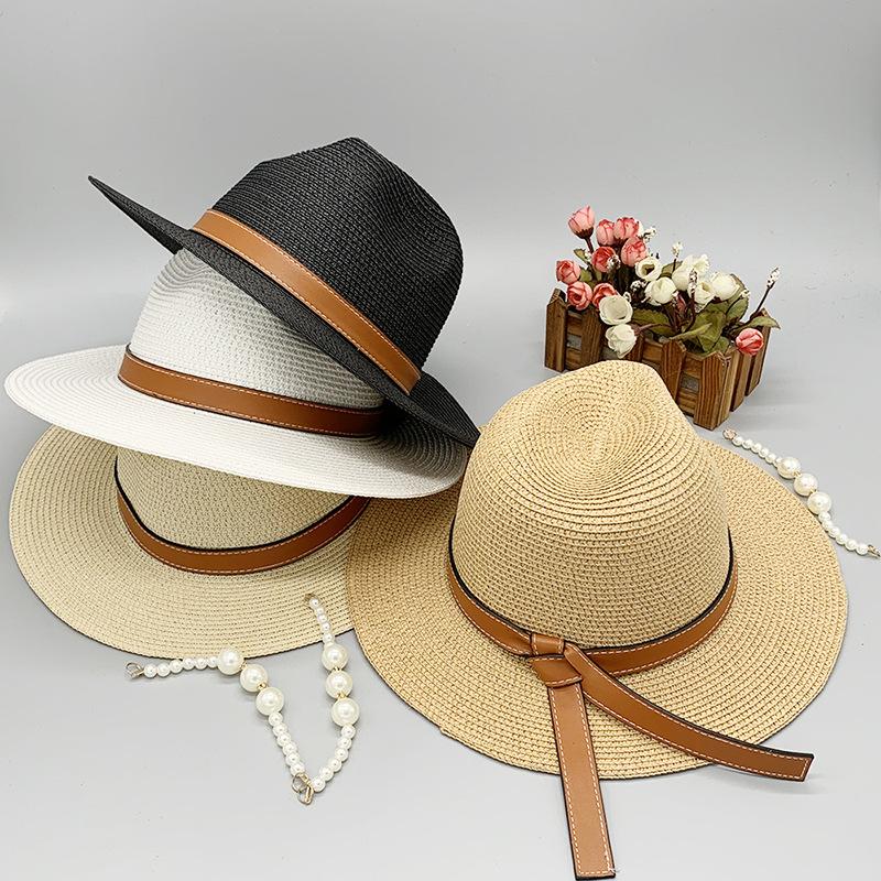 Irregularly Decorated Summer Shade Hat, Travel Holiday Straw Hat Bucket Hat
