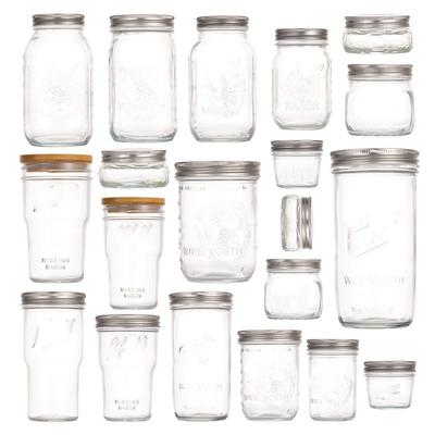 Mason Gläser in Großpackung Salz und Pfeffer mit Deckel Kundenspezifisches Glas Mini Großhandel Reguläre Öffnung Einmachgläser
