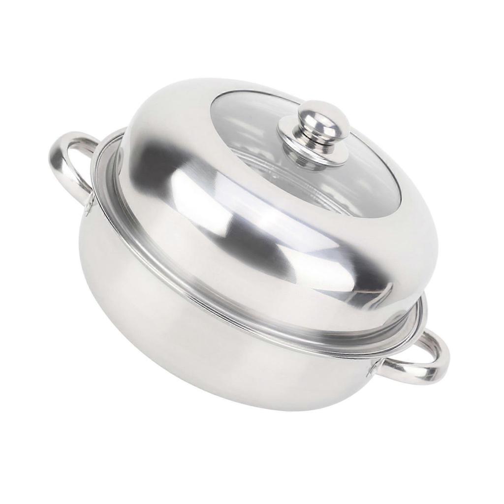 nobrands Steamer Pot 28CM Stainless Steel Single Layer Stockpot Hotpot Food Steamer Pot Cookware Household Cooking