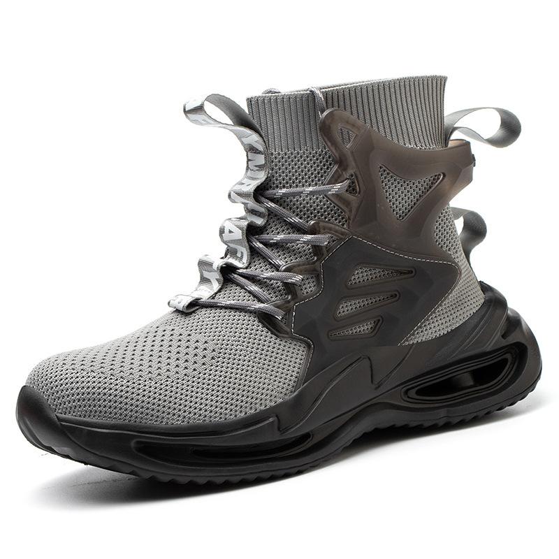 Anbaili Socks, Shoes, Labor Insurance Shoes, Smash-proof and Puncture-proof Wear, Lightweight and Breathable Fly-woven Safety Shoes, Men's Work Shoes