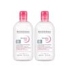 Bioderma Sensibio H2O 500ml Cleansing Water Double Special (+10 king cotton pads)