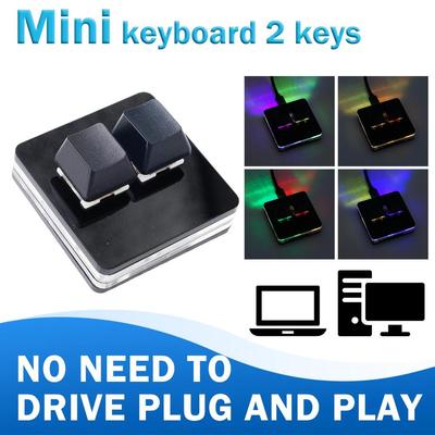 2 Keys Mini Keypad Red OSU Programmable Gaming Black USB Keycaps Mechanical For PC Keybo L2R6
