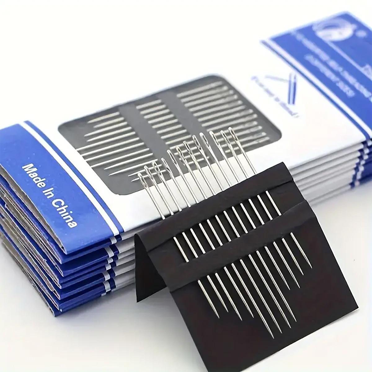 

Easy Threadless Sewing Needles for Elderly & Visually Impaired: Hand Sewing Kit with Needle Case, No Threading Needed