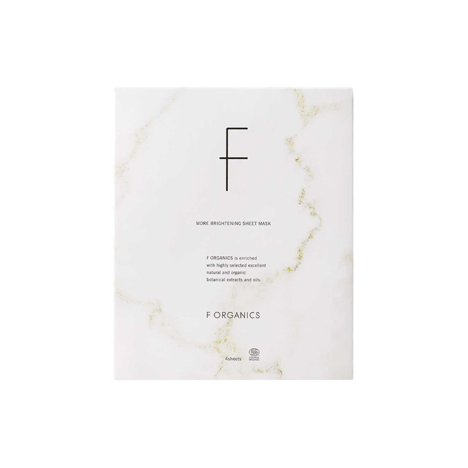 

F organics Осветляющая тканевая маска 4 шт. Глутатионовый набор Производное витамина С Осветляющие ингредиенты Лист из органического хлопка (сыворотка 30 мл/лист)